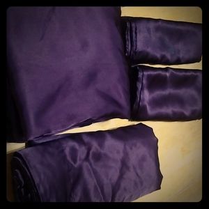 4 piece satin king sheet set